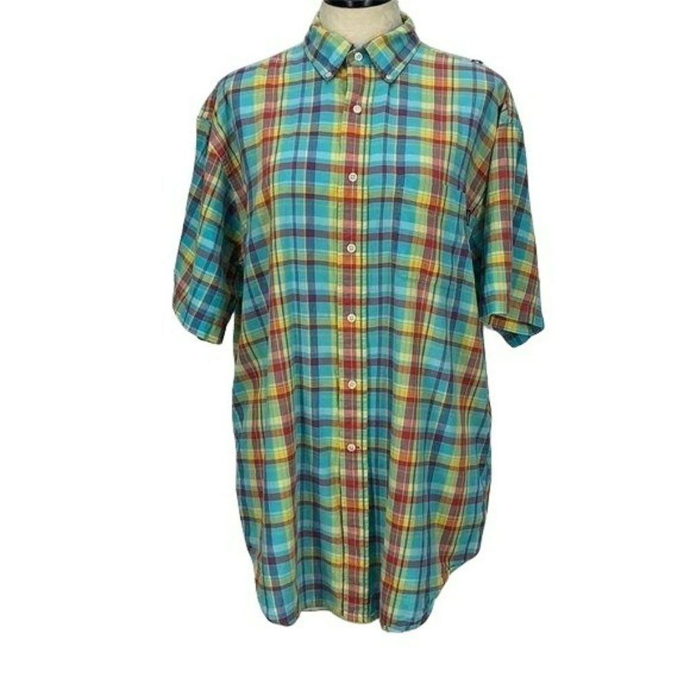 Daniel Cremieux Plaid Button down Size‎ Large shirt